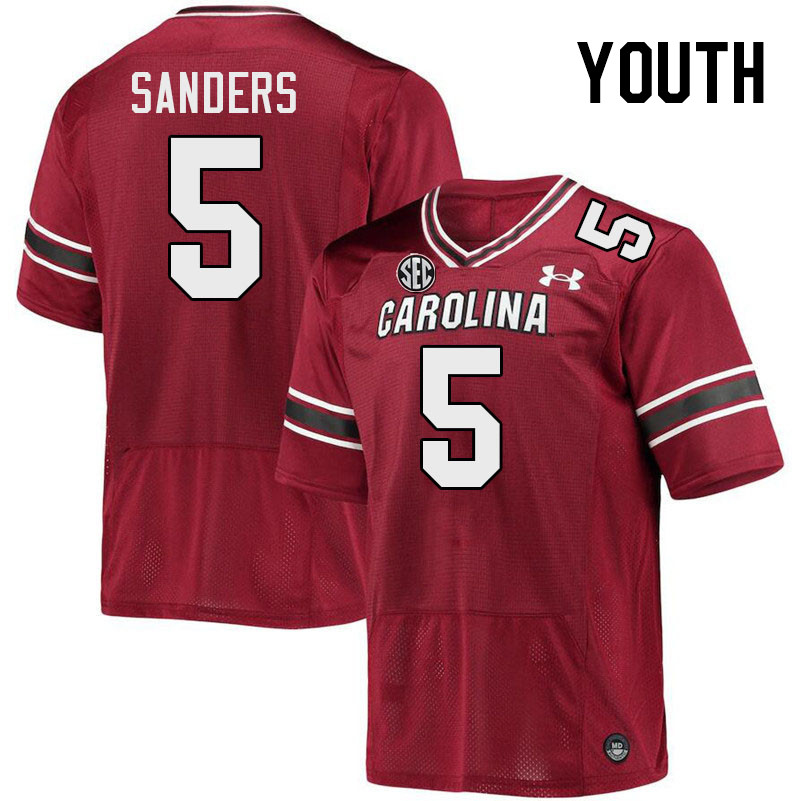Youth #5 Raheim Sanders South Carolina Gamecocks College Football Jerseys Stitched-Garnet